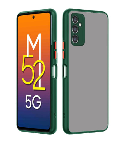 Samsung M52 5G Hybrid mobile back cover in green by Pikkme
