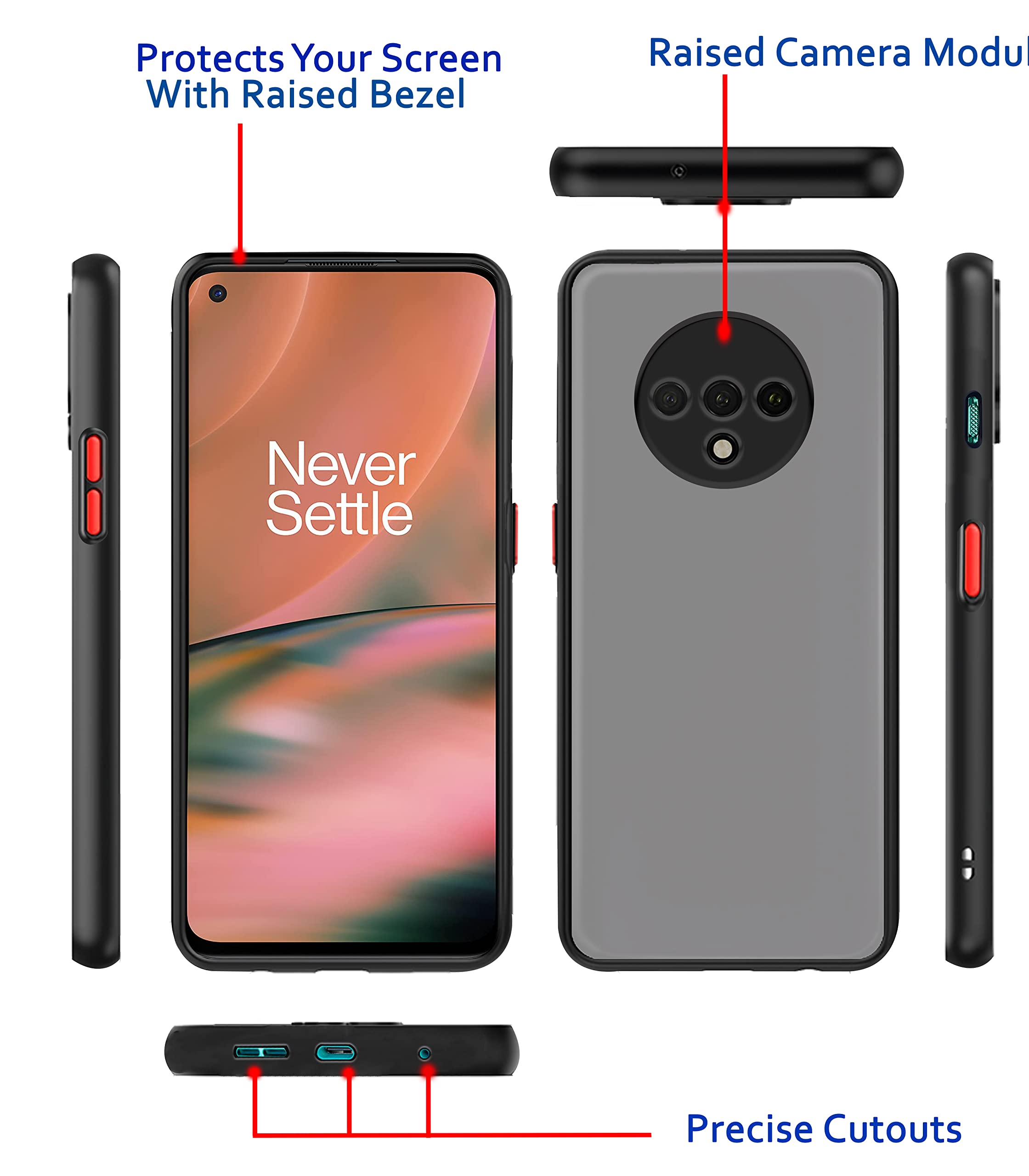 Pikkme OnePlus 7T Matte black mobile back cover – photo 3