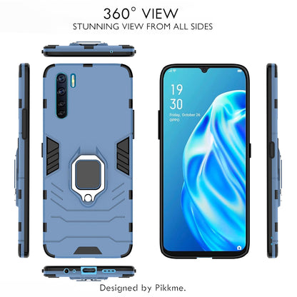 Oppo F15 D5 Tough Armor phone cover in blue by Pikkme – photo 3