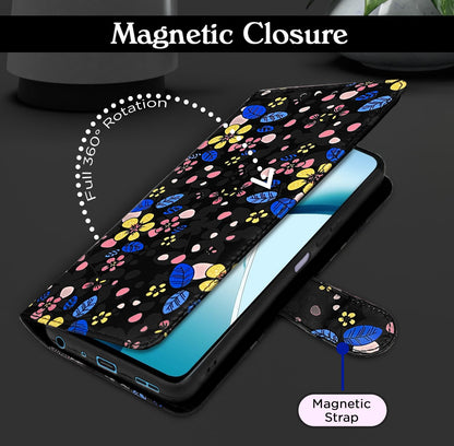 Pikkme black flower Wallet wallet flip cover for OnePlus Nord CE 4 Lite 5G – photo 6