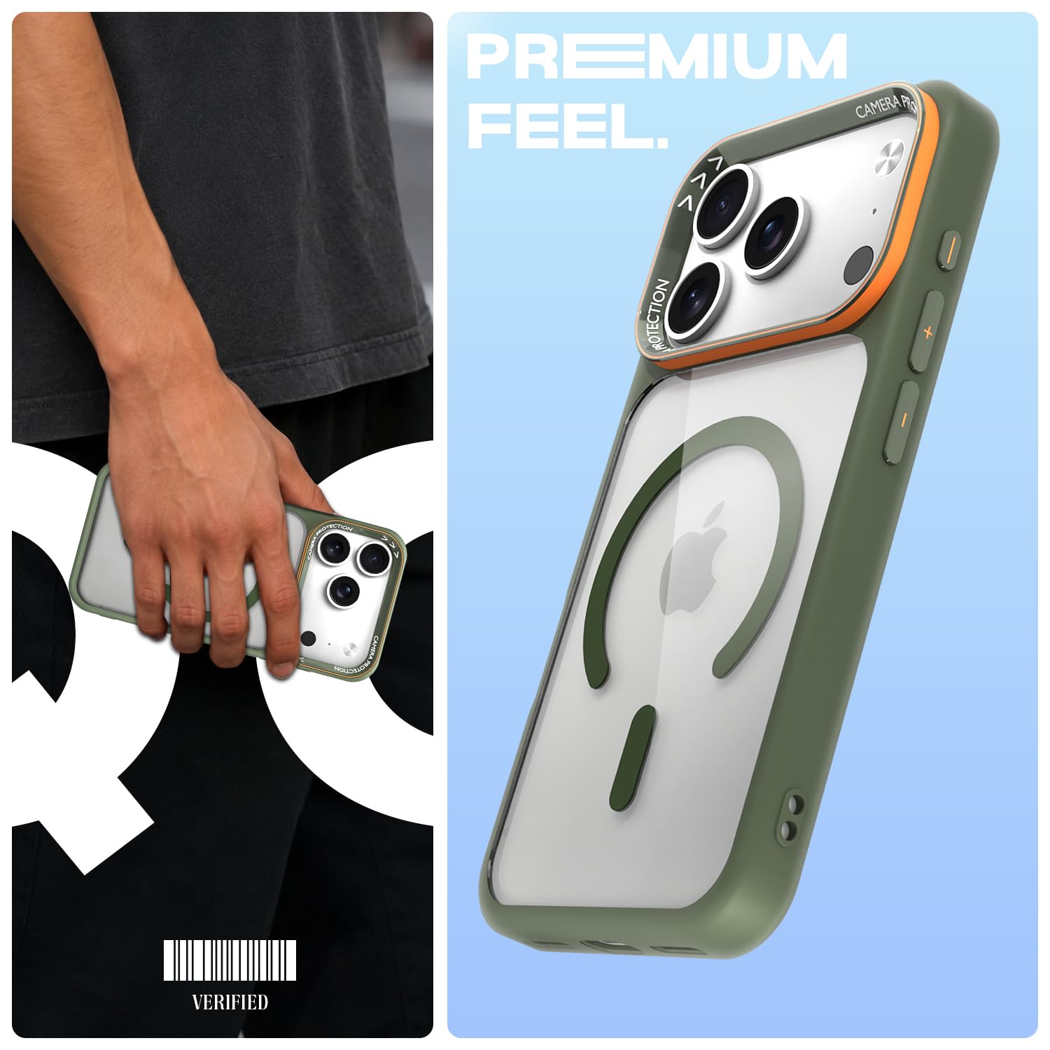 Green mag-safe MagSafe phone cover for iPhone 17 Pro Max – Pikkme – photo 2