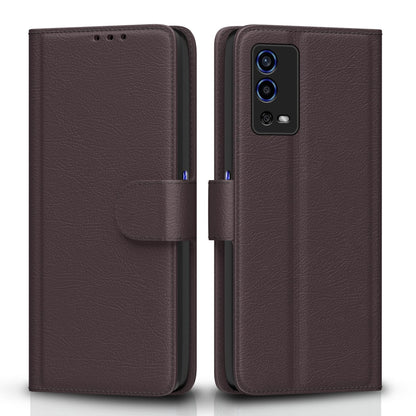 Pikkme coffee wallet flip cover for Oppo A55
