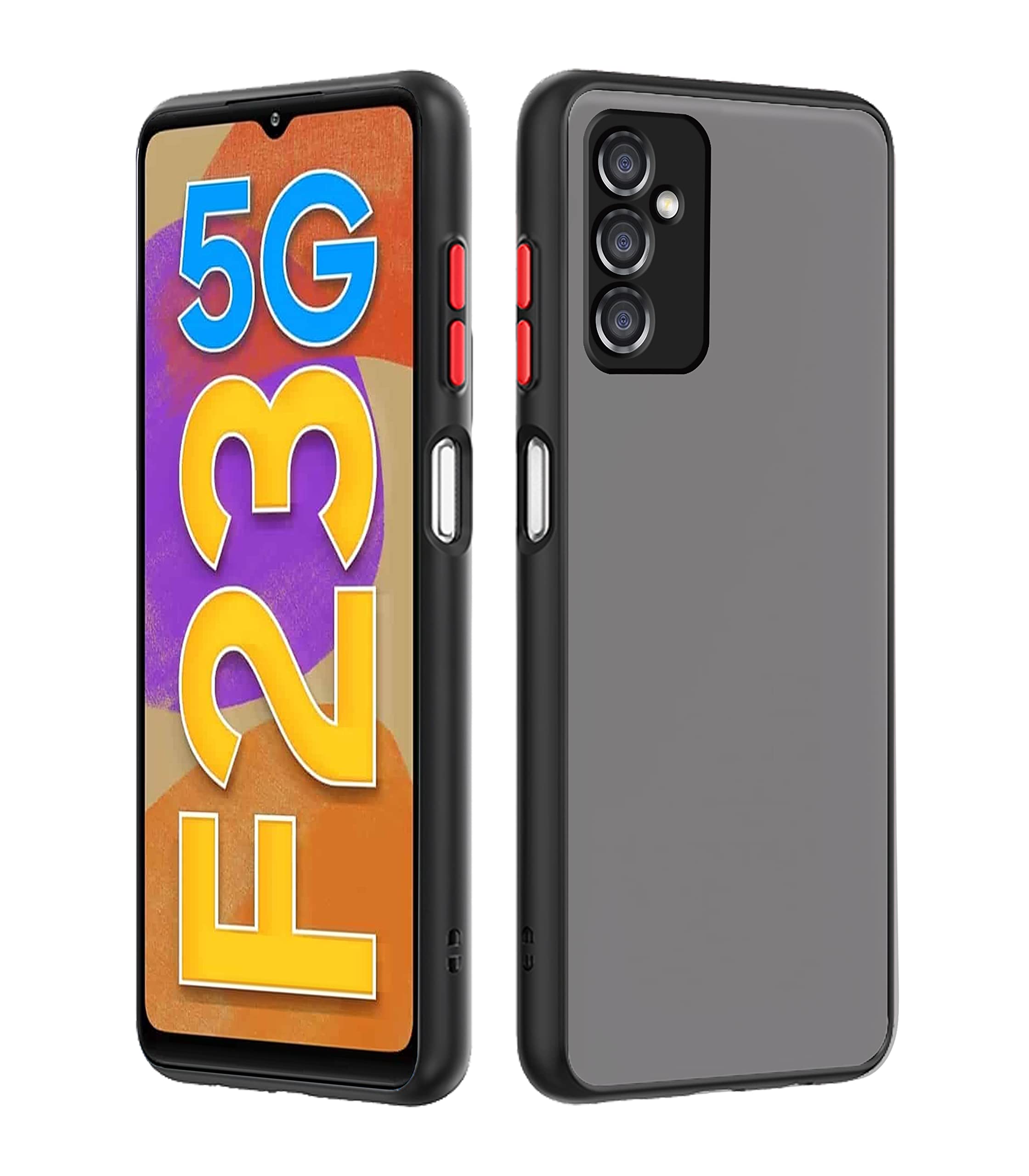 Pikkme black Hybrid mobile cover for Samsung F23 5G