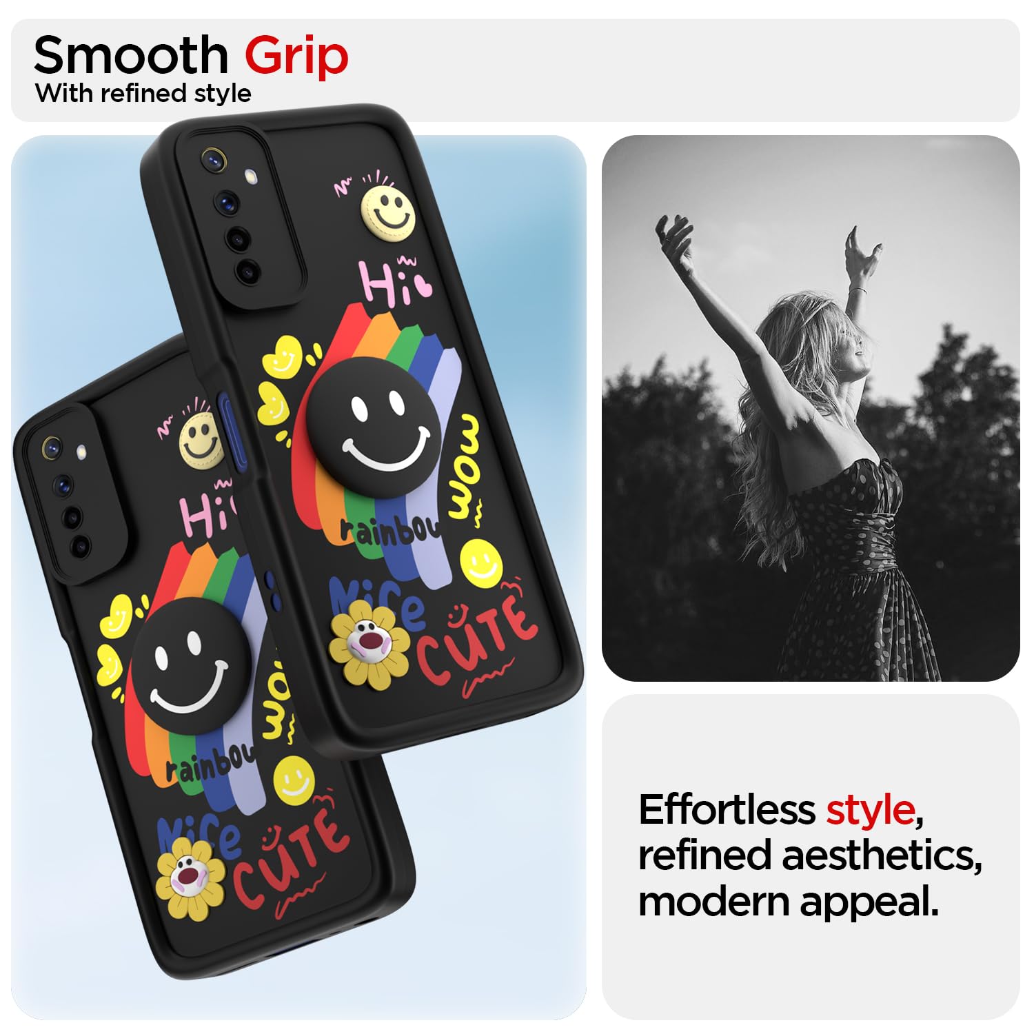 Realme 6/6i mobile back cover in black by Pikkme – photo 2