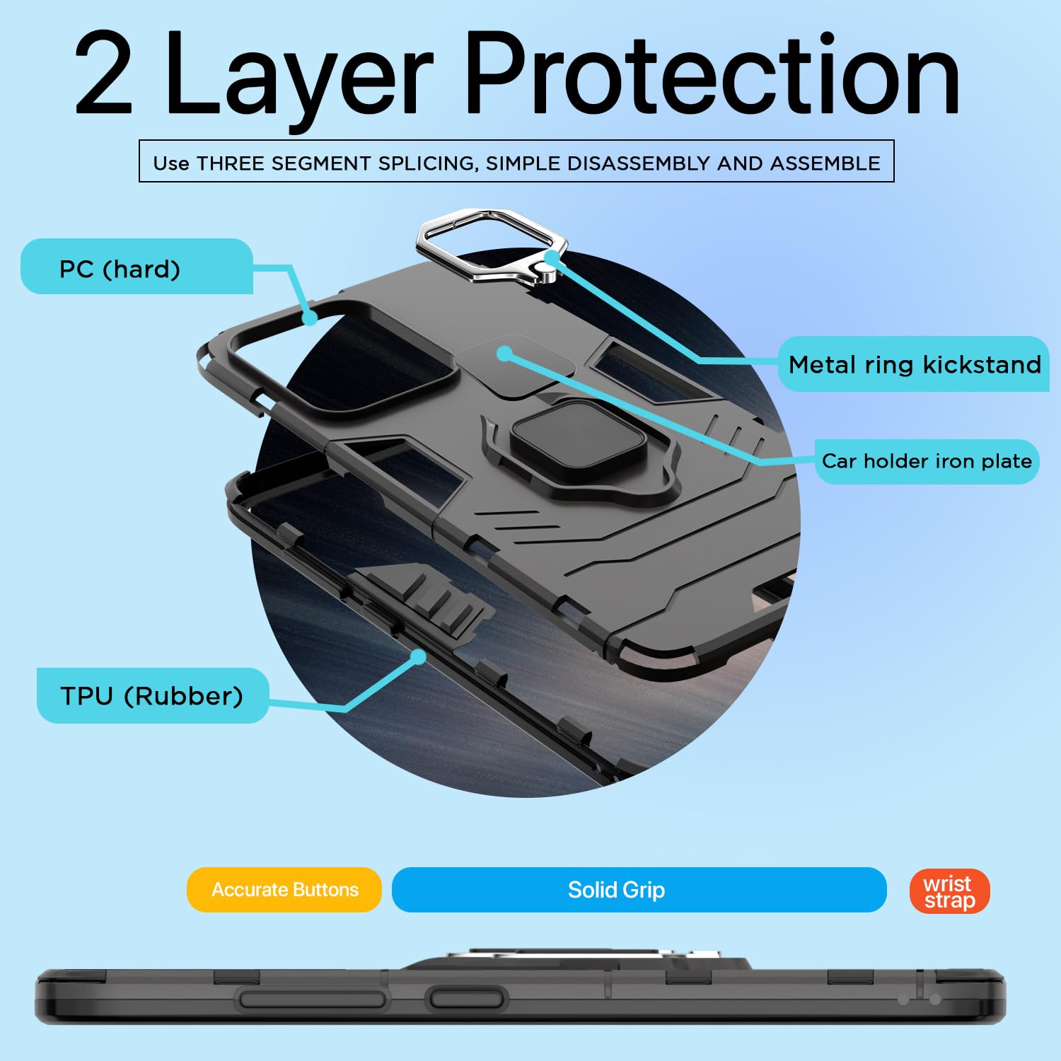 Pikkme Oppo Reno 13 5G black mobile back cover – photo 4