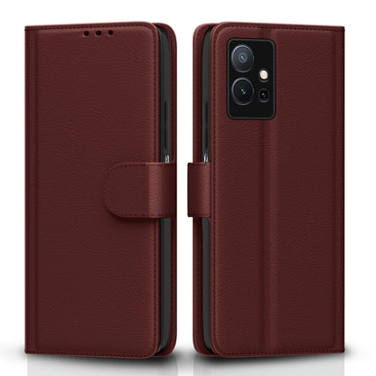 Brown flip cover for Vivo T1/Y75/iQOO Z6 5G – Pikkme