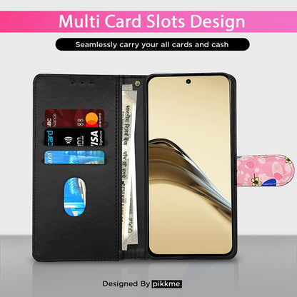 Pink flower Wallet mobile flip cover for Realme 13 Pro/13 Pro Plus 5G – Pikkme – photo 2