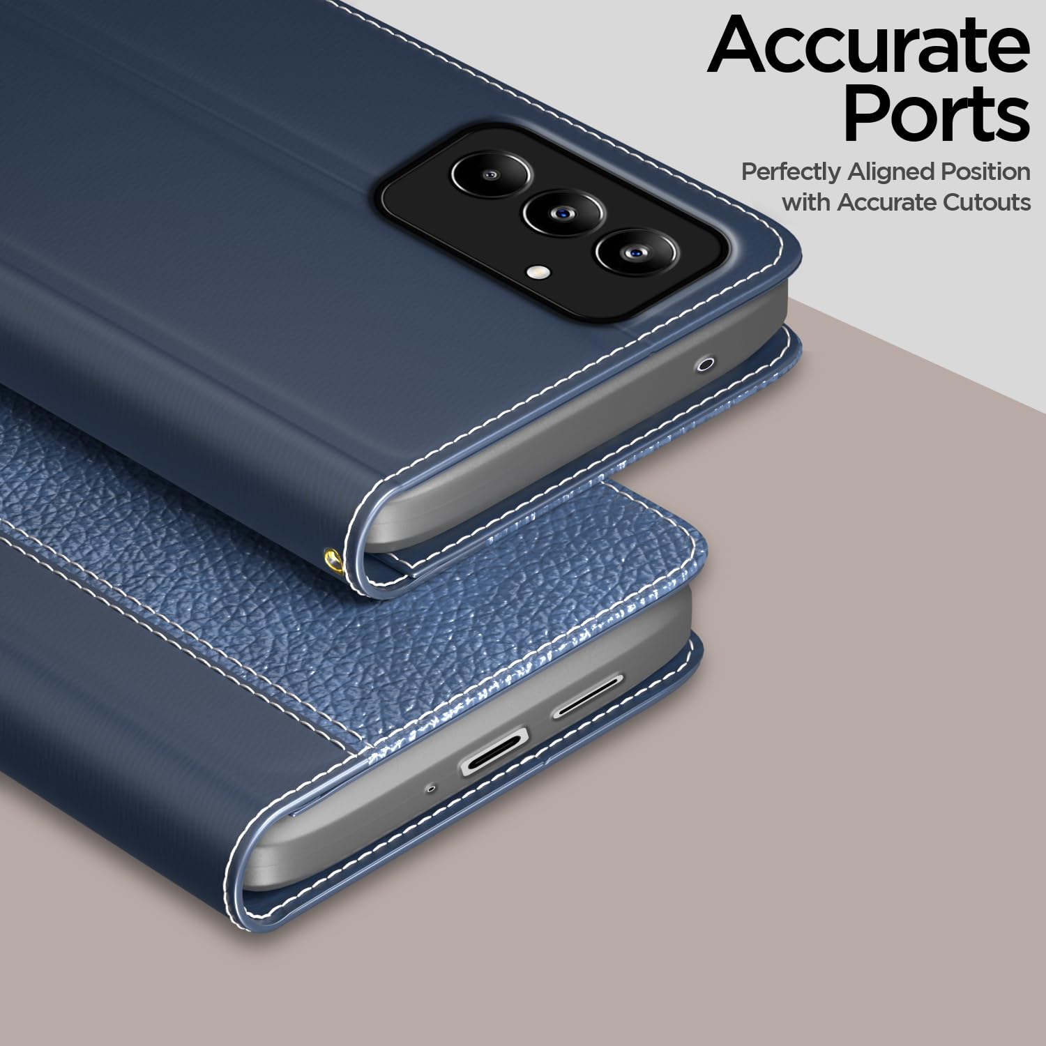 Samsung M47/A27 5G Wallet flip cover in blue by Pikkme – photo 2