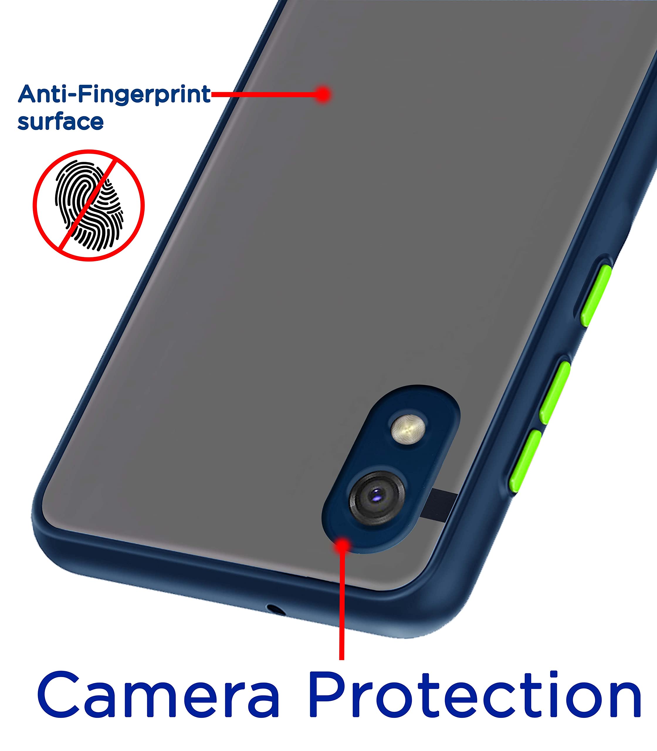 Samsung M01 Core Matte back cover in blue by Pikkme – photo 2