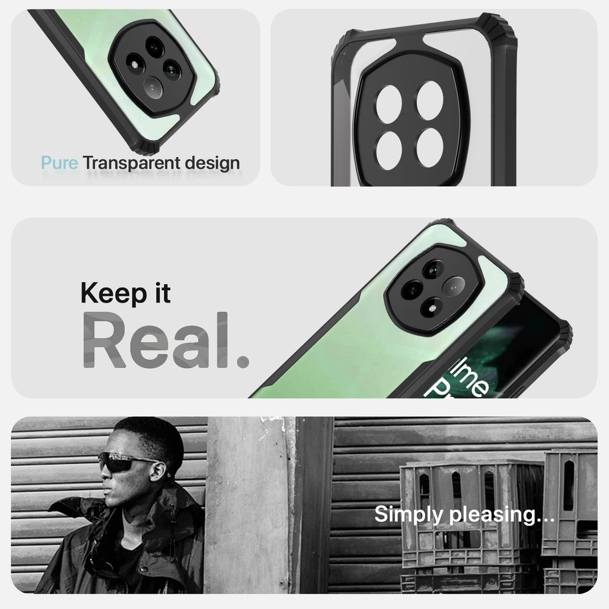 Black Clear back cover for Realme P2 Pro 5G – Pikkme – photo 4