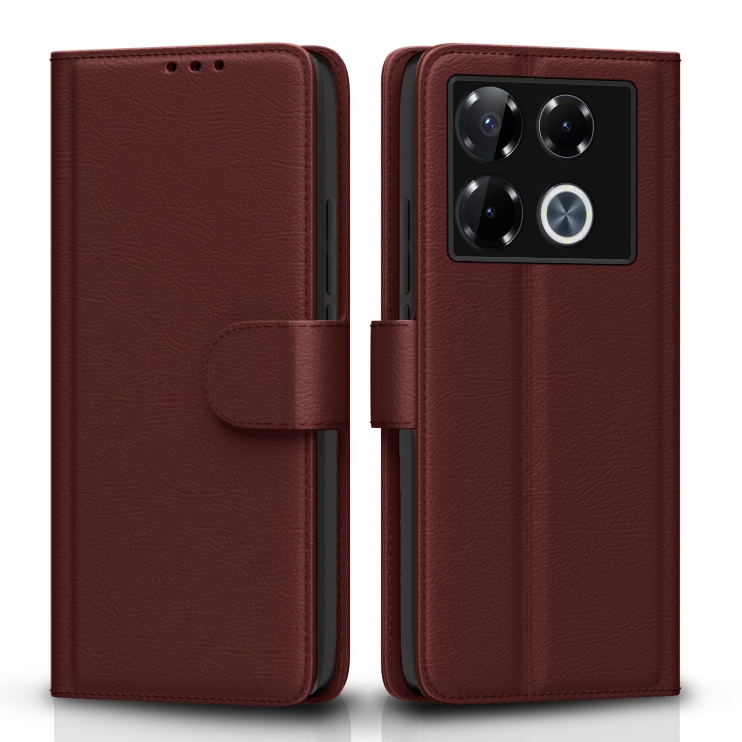 Pikkme brown Wallet mobile flip cover for Infinix Note 40 Pro Plus 5G
