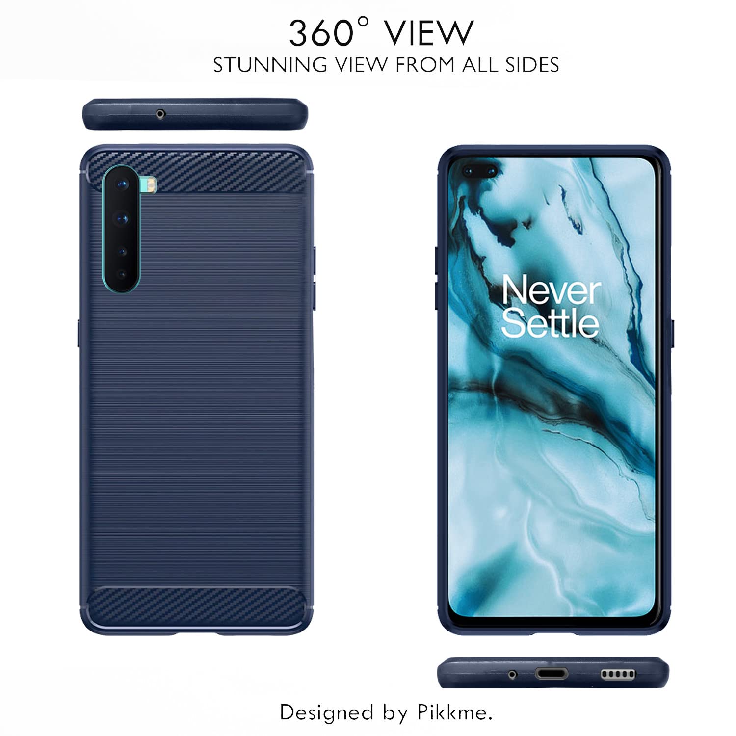 Pikkme blue Hybrid mobile cover for OnePlus Nord (2020) – photo 4