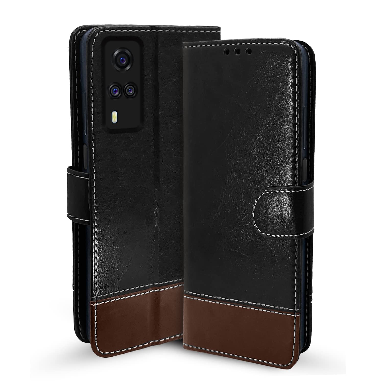 Pikkme black & brown Magnetic flip cover for Vivo Y51/Y31