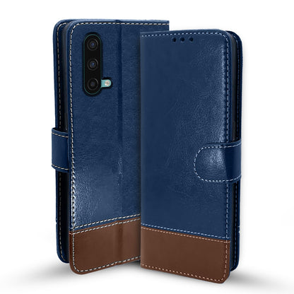 OnePlus Nord CE 5G flip case in blue & brown by Pikkme