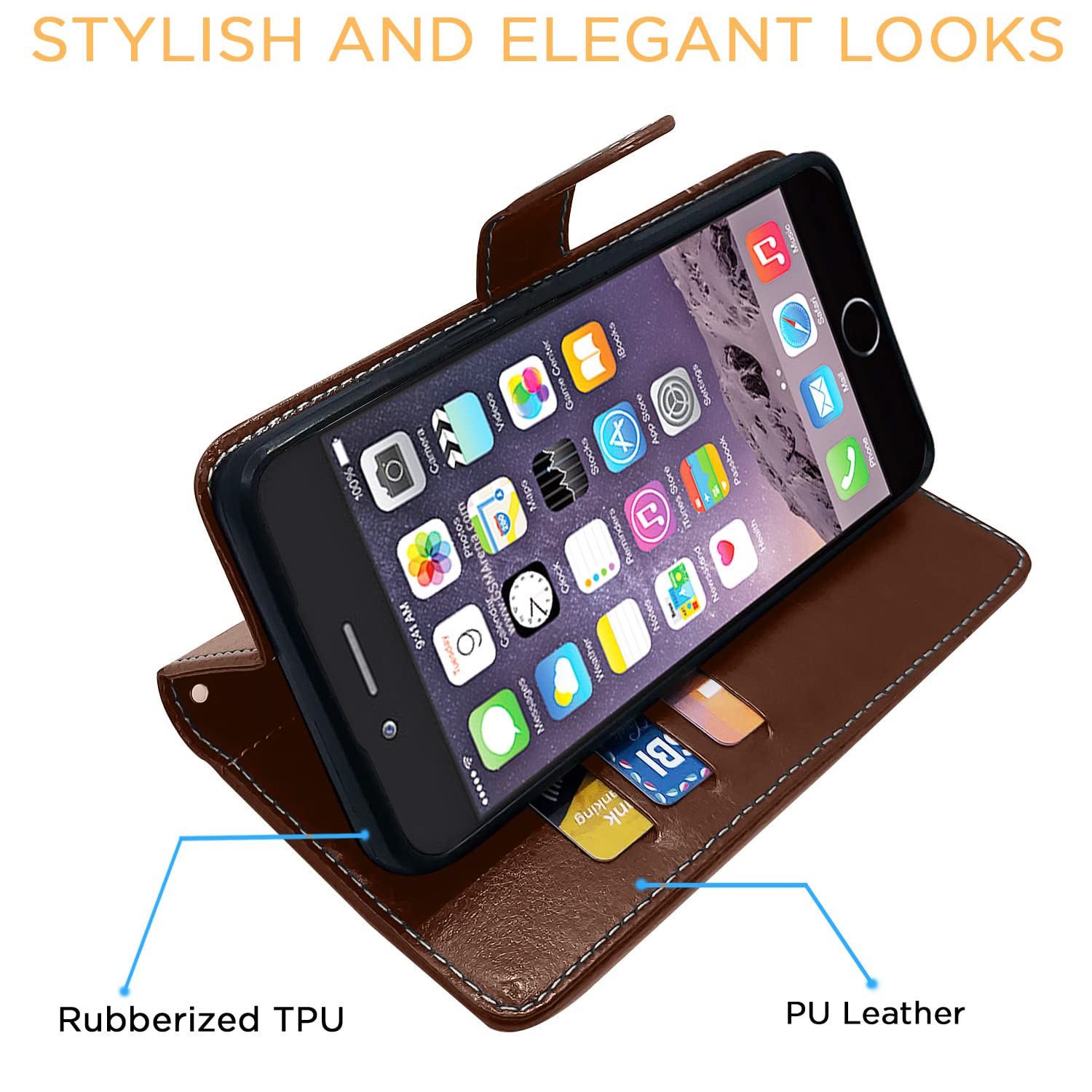 Pikkme brown & coffee Magnetic flip cover for iPhone 6/6s – photo 5