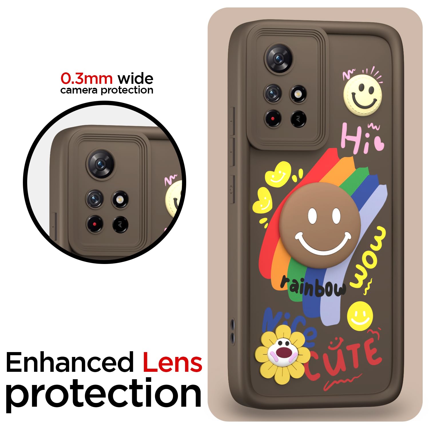 Pikkme Redmi Note 11T/Poco M4 Pro 5G brown phone cover – photo 5