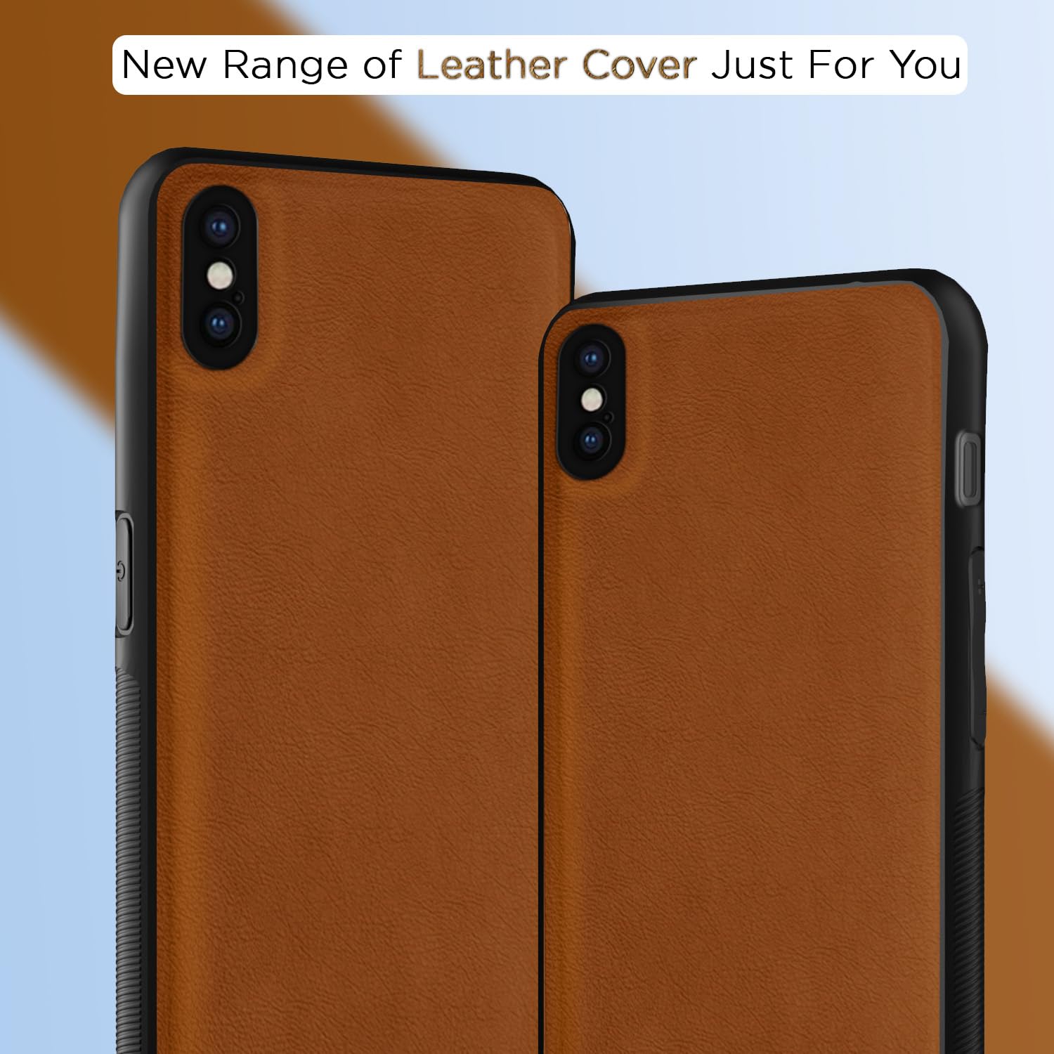 Pikkme iPhone X/Xs Flexible Pu Leather Leatherback Back Cover (Camel)