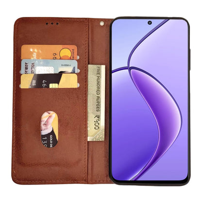 Pikkme Realme Narzo 70x 5G/N65/13/12/12X 5G/C65 Magnetic brown flip case – photo 3