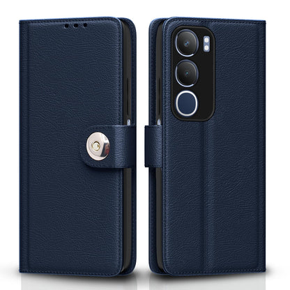 Pikkme Vivo Y19s Button blue flip cover