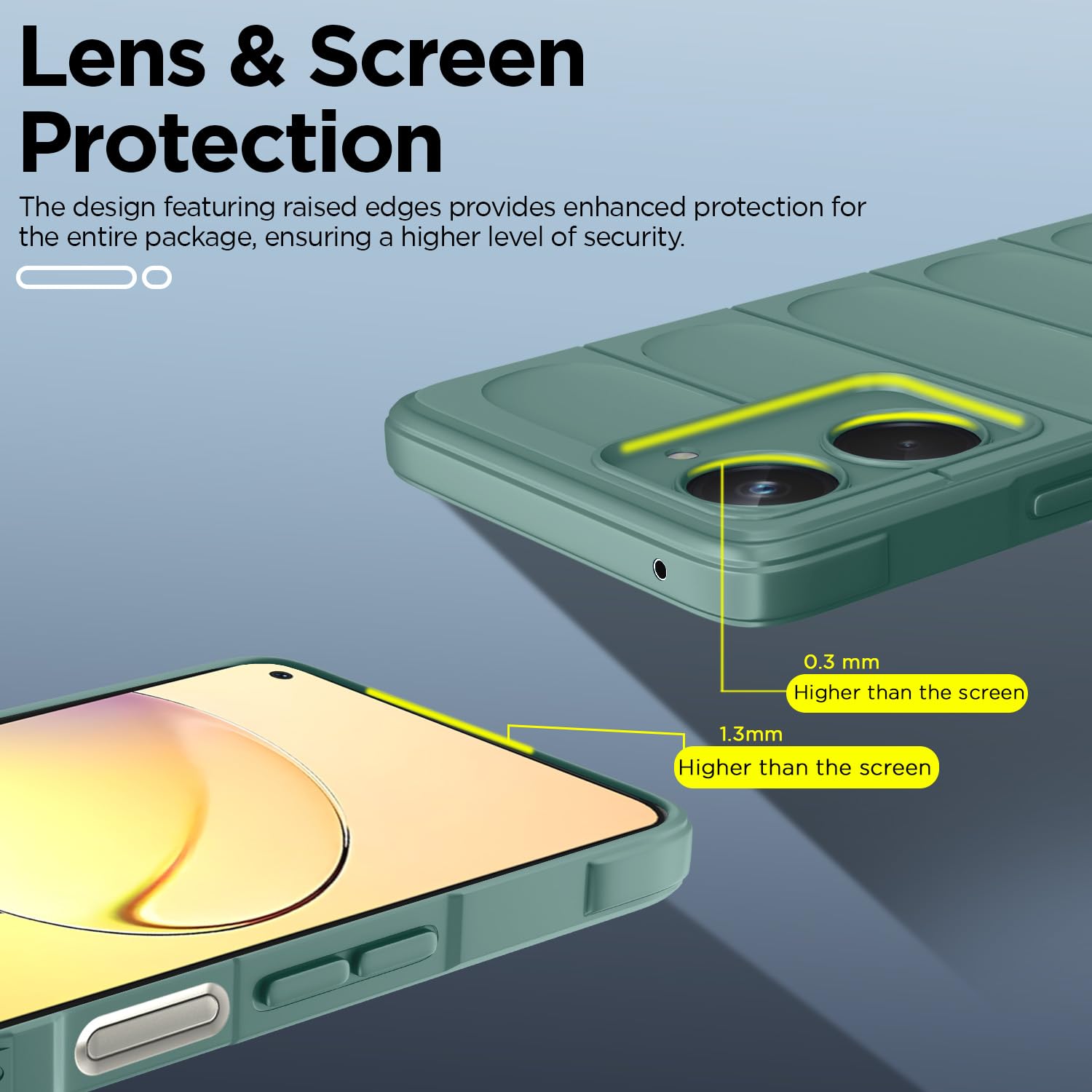 Pikkme green Liquid Silicone mobile cover for Realme 10 4G – photo 3