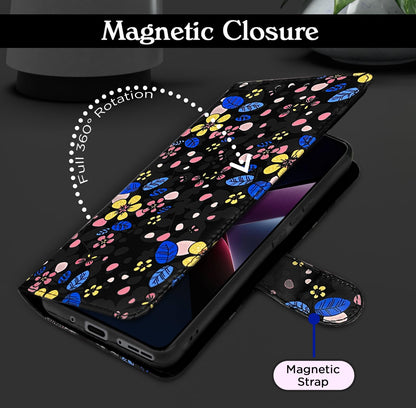Black flower wallet flip cover for OnePlus 13R 5G – Pikkme – photo 6
