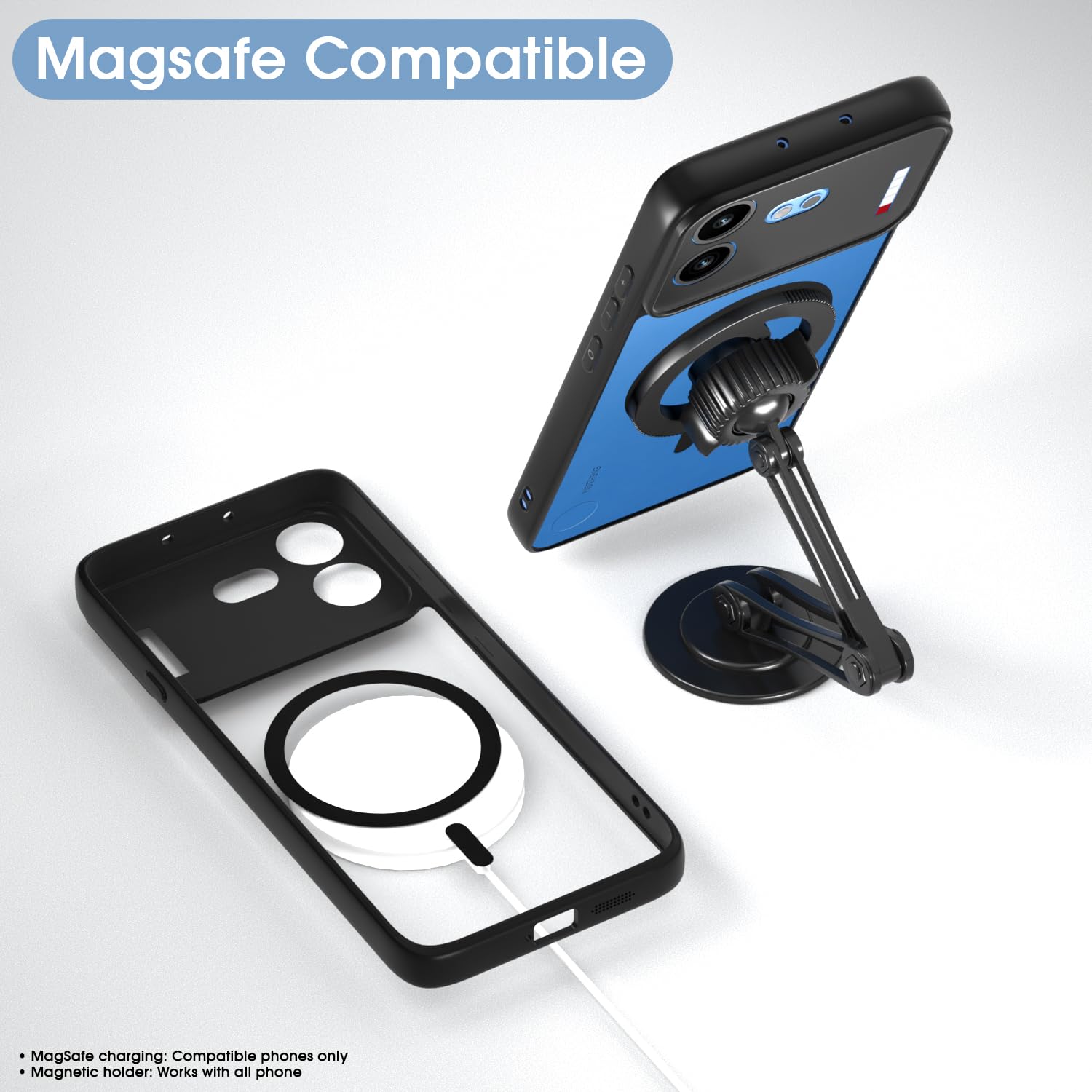 Black mag-safe MagSafe back cover for Nothing Phone 4b 5G – Pikkme – photo 7