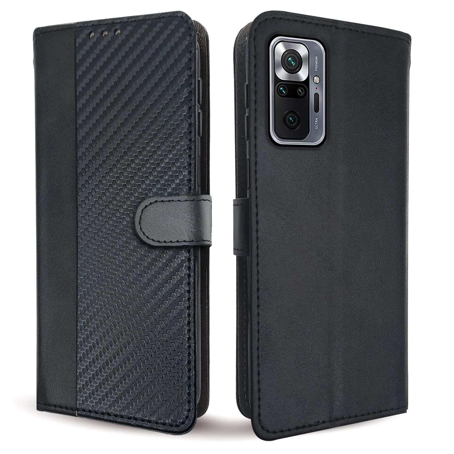 Black flip cover for Redmi Note 10 Pro/Note 10 Pro Max – Pikkme