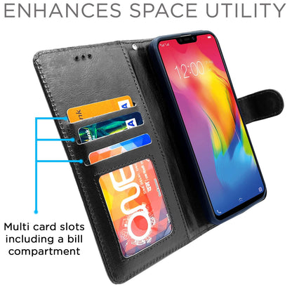 Black Wallet wallet flip cover for Vivo Y83 Pro – Pikkme – photo 3