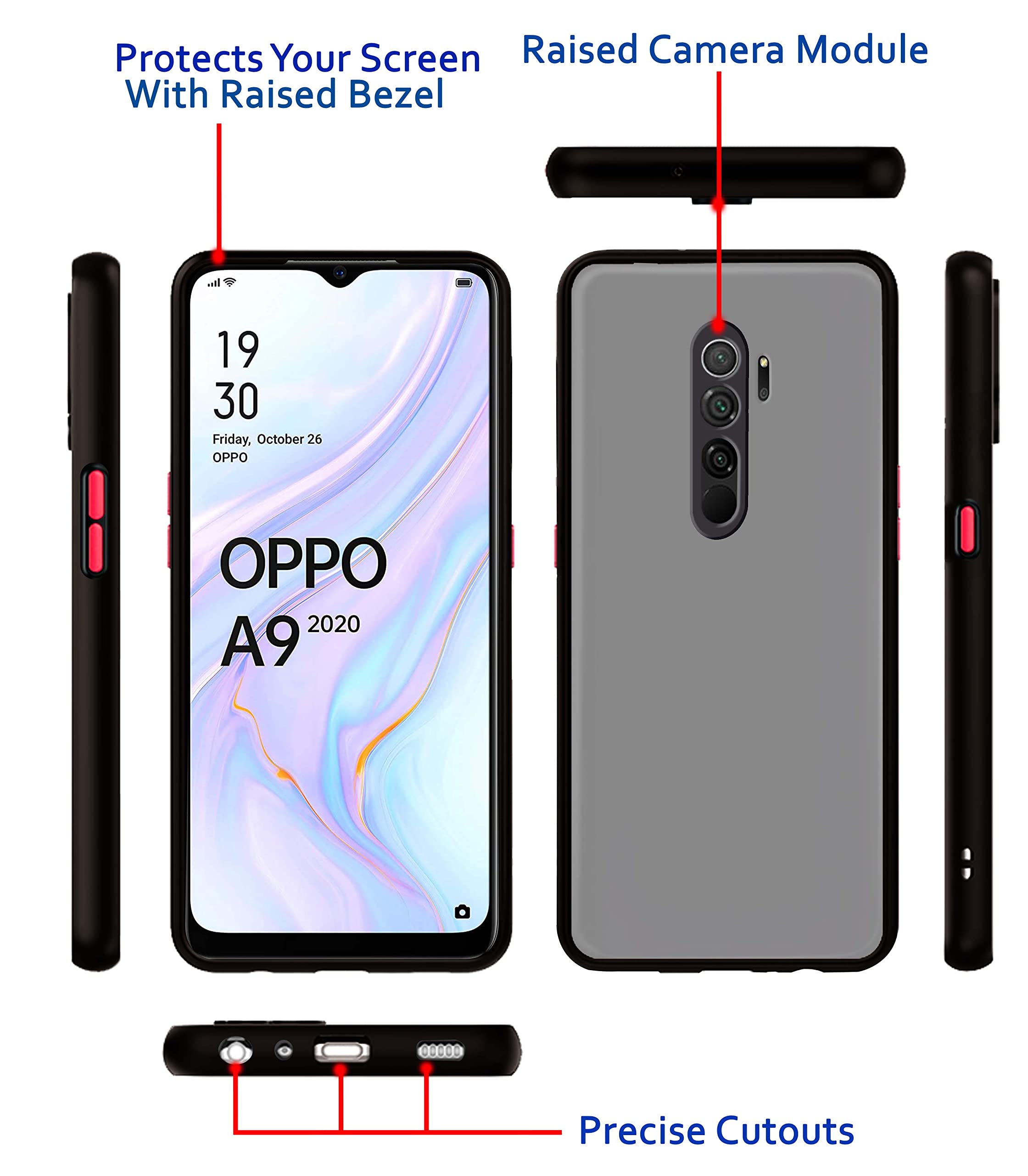 Pikkme Oppo A5 2020/A9 2020 black phone cover – photo 3