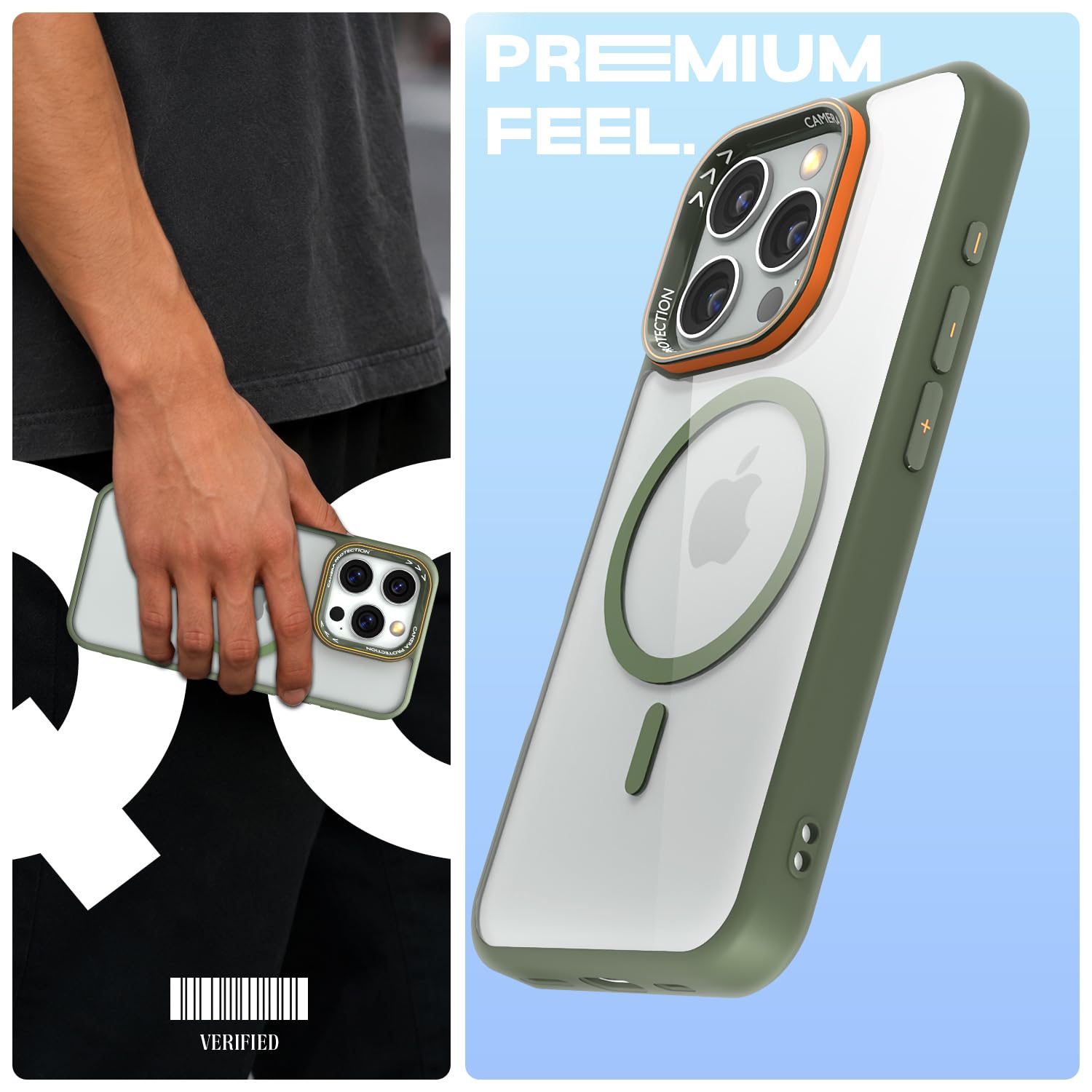 Green mag-safe MagSafe back cover for iPhone 16 Pro Max – Pikkme – photo 2