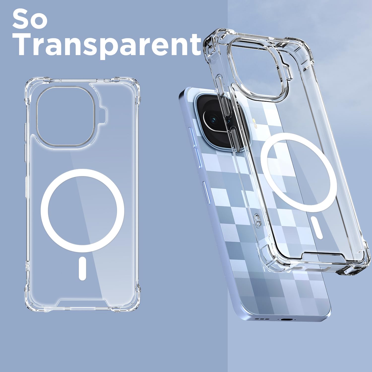 Transparent mag-safe phone cover for iQOO 15R 5G – Pikkme – photo 2