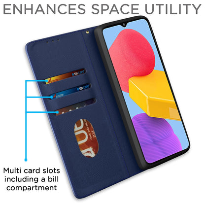 Samsung F13 Magnetic flip cover in blue by Pikkme – photo 3
