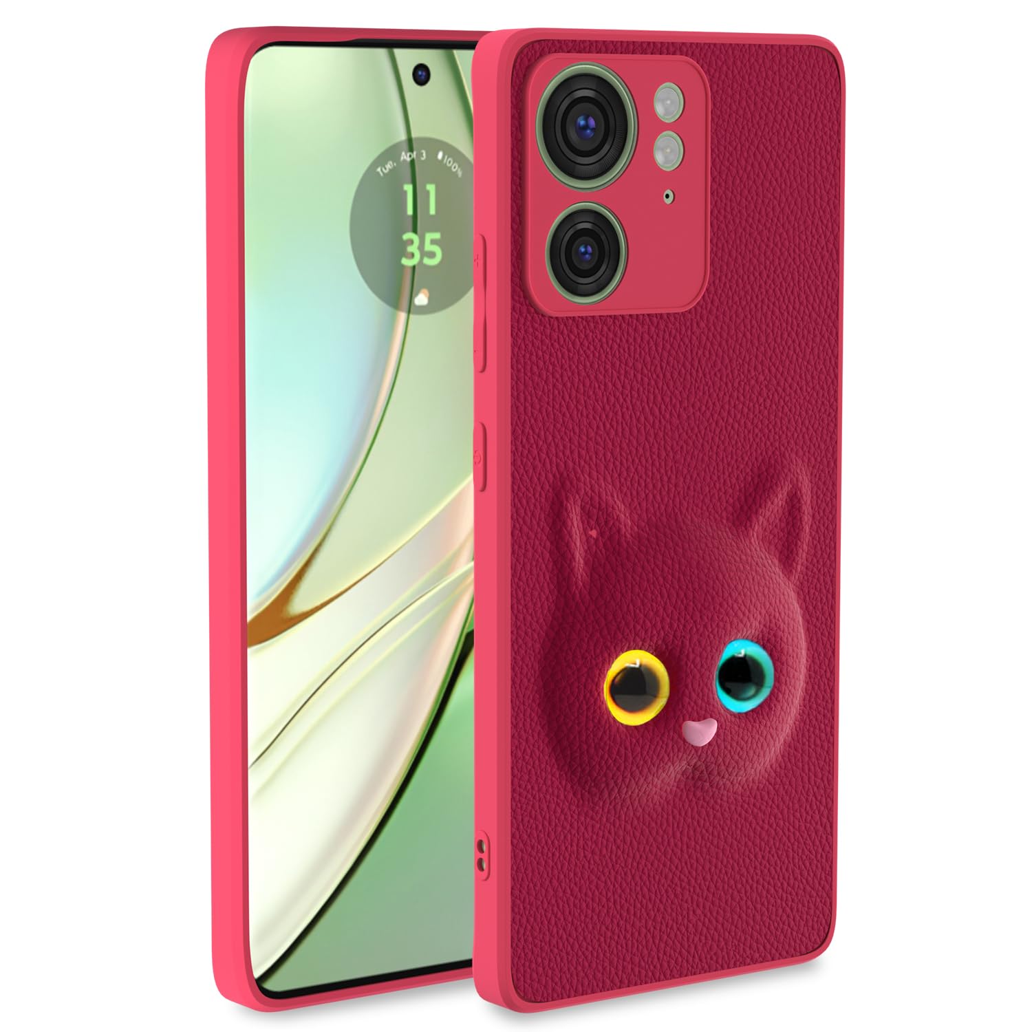Pink Kitty Back Cover for Motorola Moto Edge 40 - Stylish & Protective Case