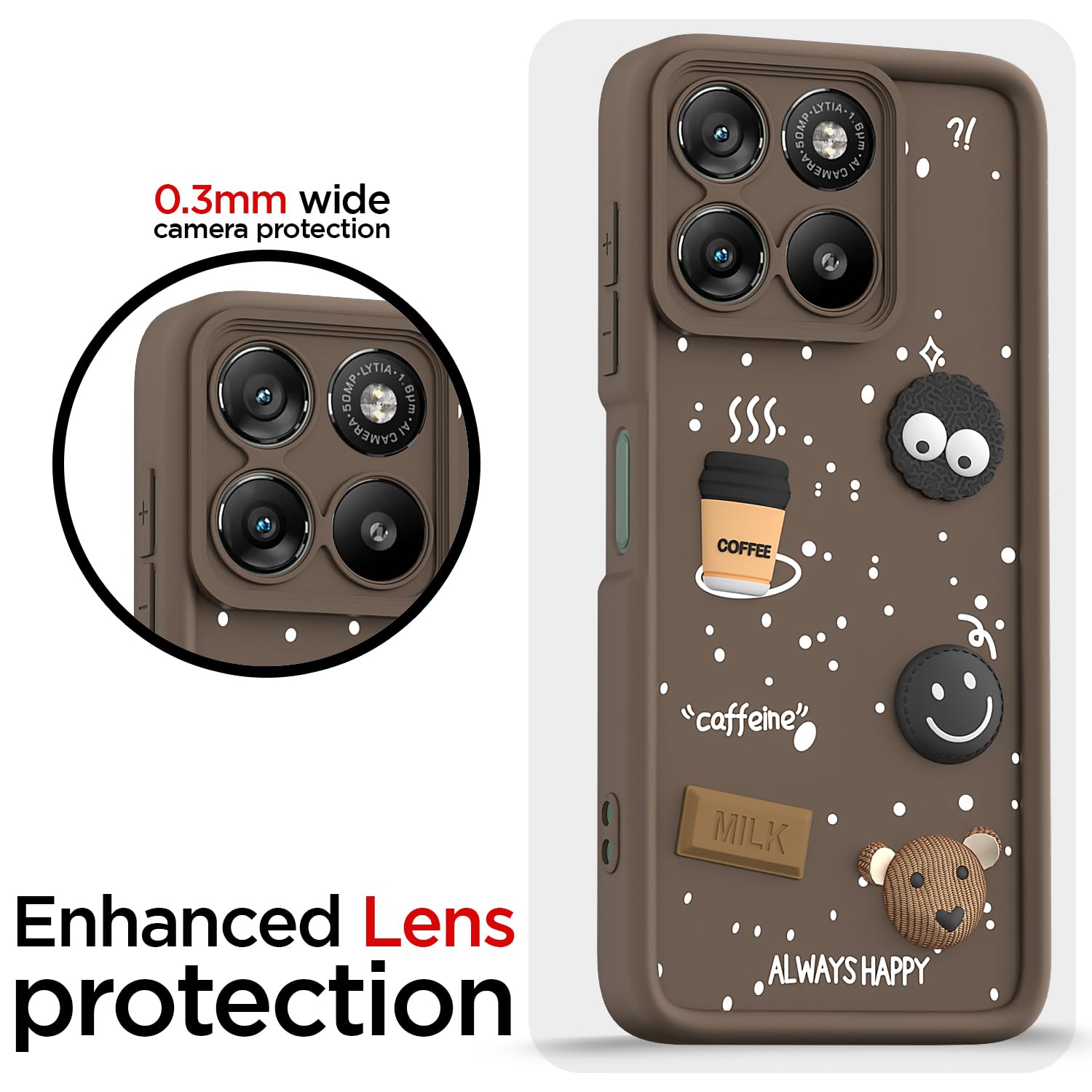 Pikkme brown phone cover for Moto G67 Power/G57 Power 5G – photo 5