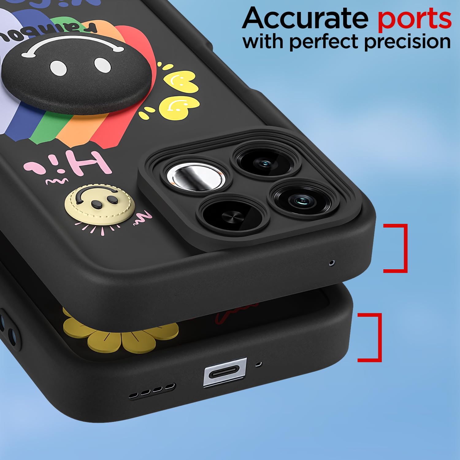 Black mobile back cover for Realme 16T 5G – Pikkme – photo 4