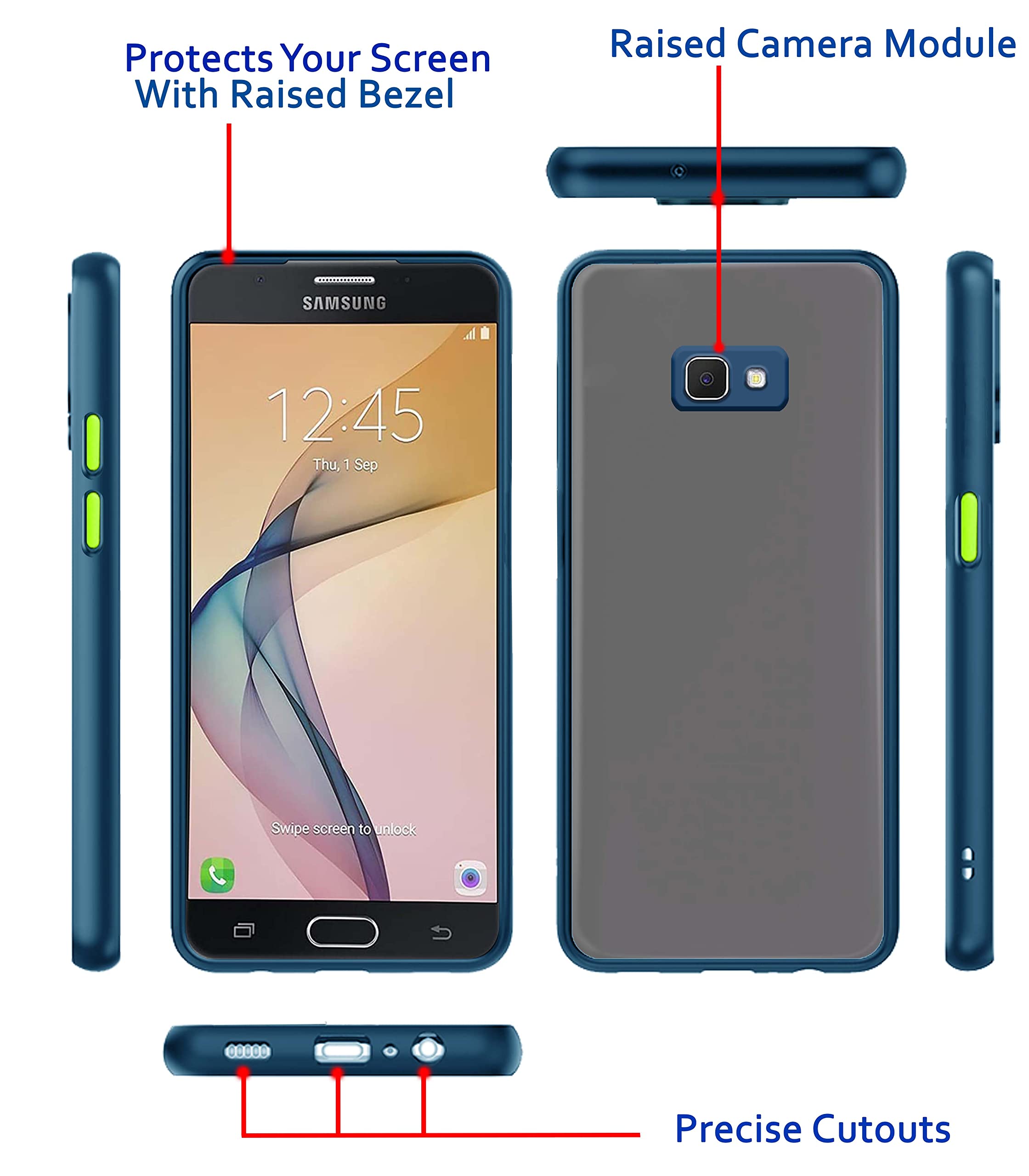 Pikkme blue Matte mobile cover for Samsung J7 Prime – photo 3