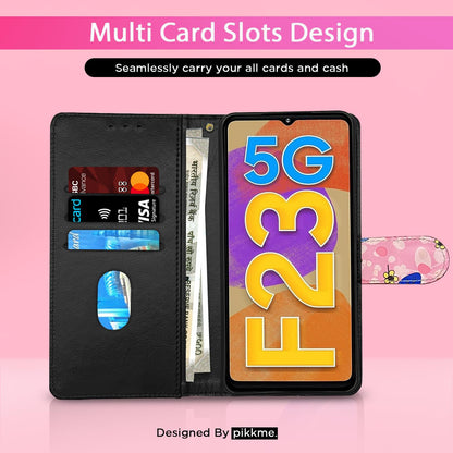 Pikkme pink flower mobile flip cover for Samsung F23 5G – photo 2