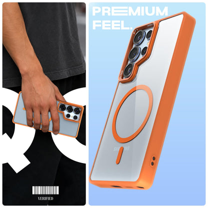 Pikkme orange mag-safe mobile cover for Samsung S25 Ultra 5G – photo 2