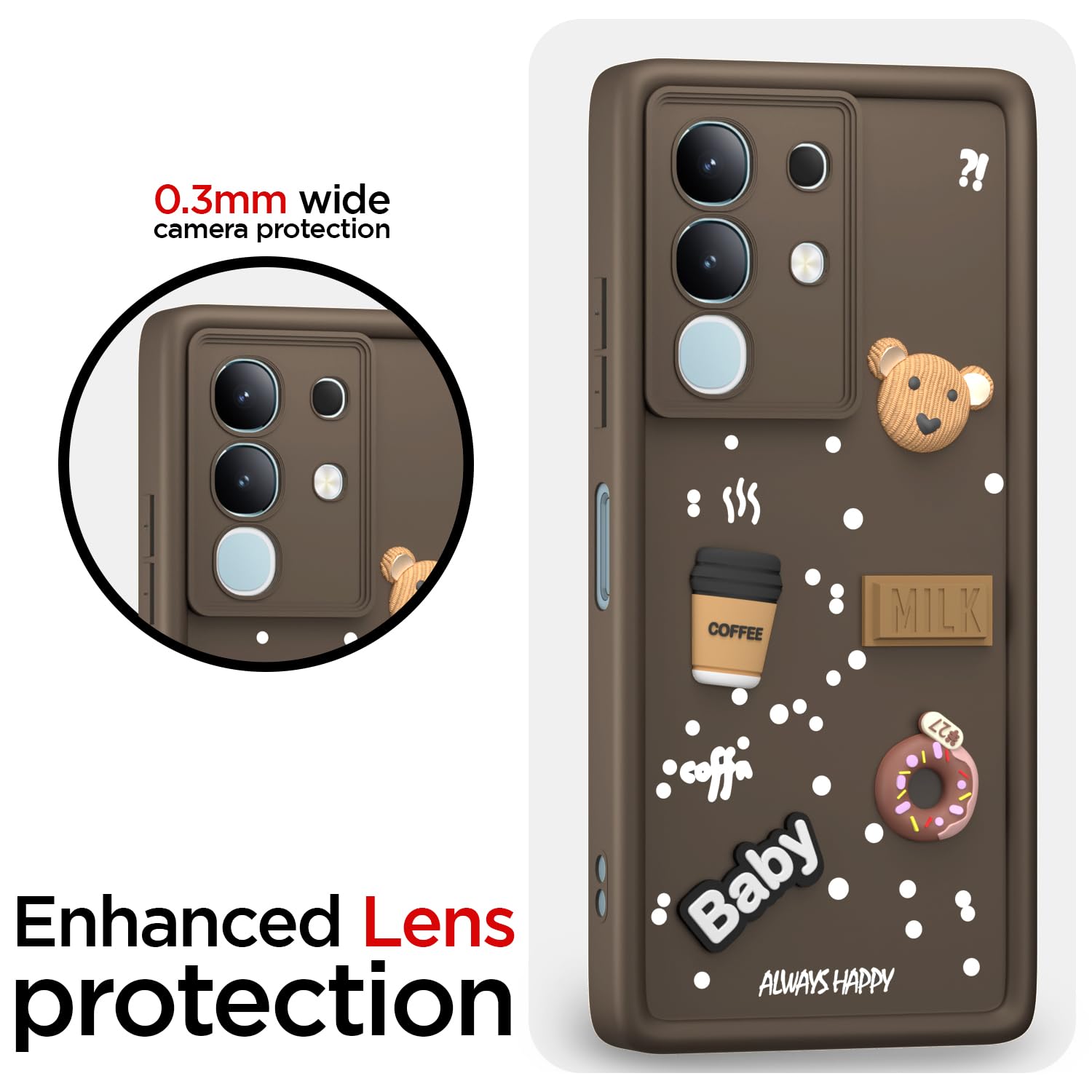 Pikkme brown mobile cover for Vivo T4x/iQOO Z10x/Y31 Pro 5G – photo 5