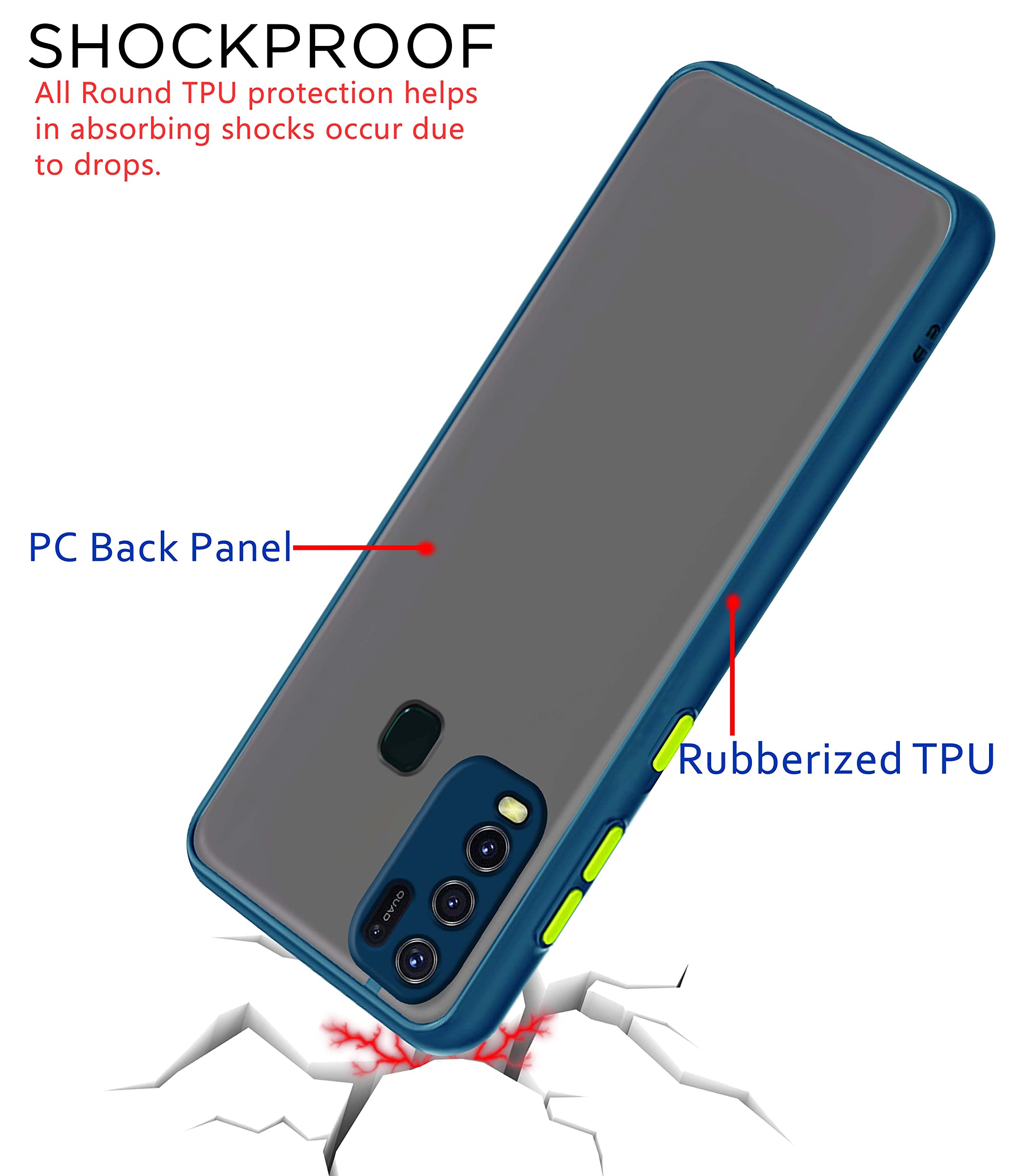 Blue back cover for Vivo Y30/Y50 – Pikkme – photo 4