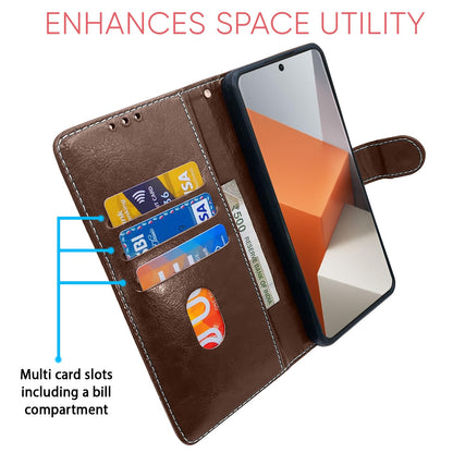 Brown & coffee Magnetic flip cover for Redmi Note 13 Pro Plus 5G – Pikkme – photo 4