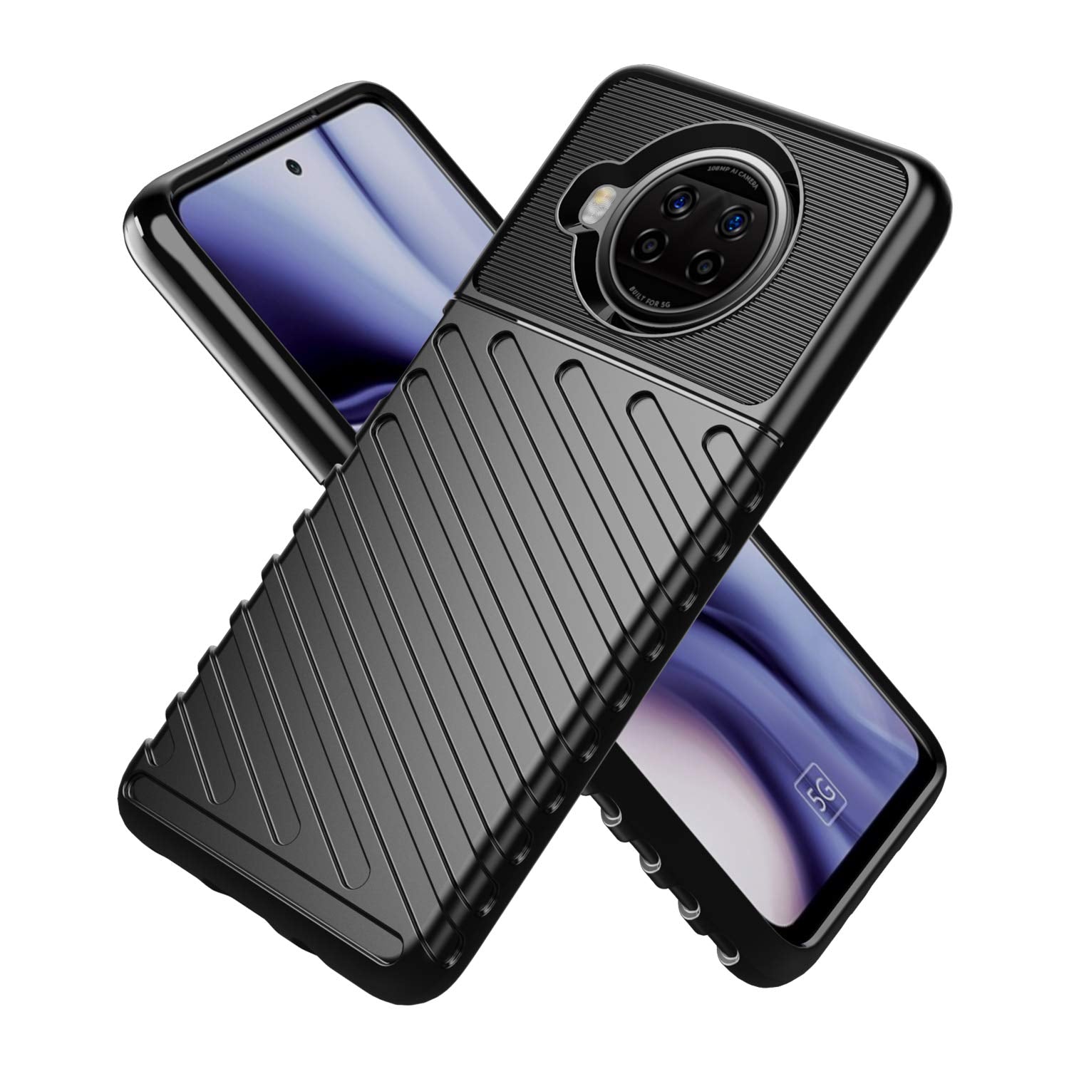 Pikkme black Matte mobile back cover for Mi 10i