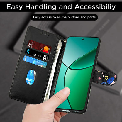 Pikkme black flower Wallet flip case for Realme 12 Plus/P1/Narzo 70/70 Pro 5G – photo 7