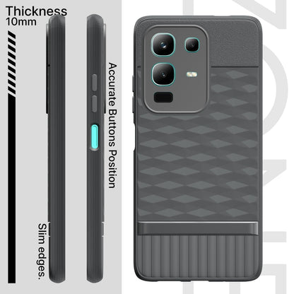 Pikkme Infinix Note 50x 5G Shockproof Soft Flexible Gencase Back cover (Grey)