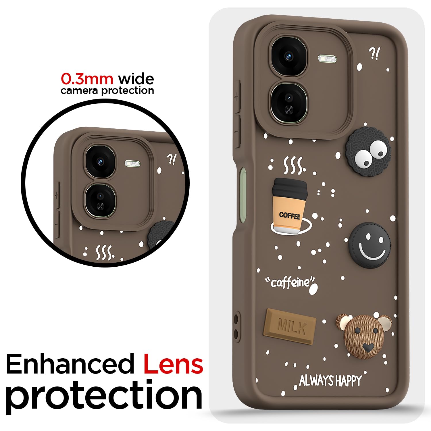 Brown mobile cover for iQOO Z9x 5G/3D – Pikkme – photo 5