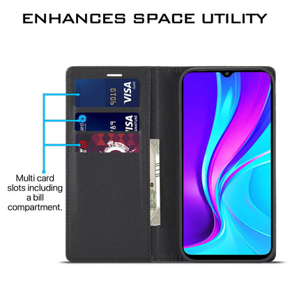 Black Wallet flip cover for Redmi 10A/9, Poco C31 – Pikkme – photo 3