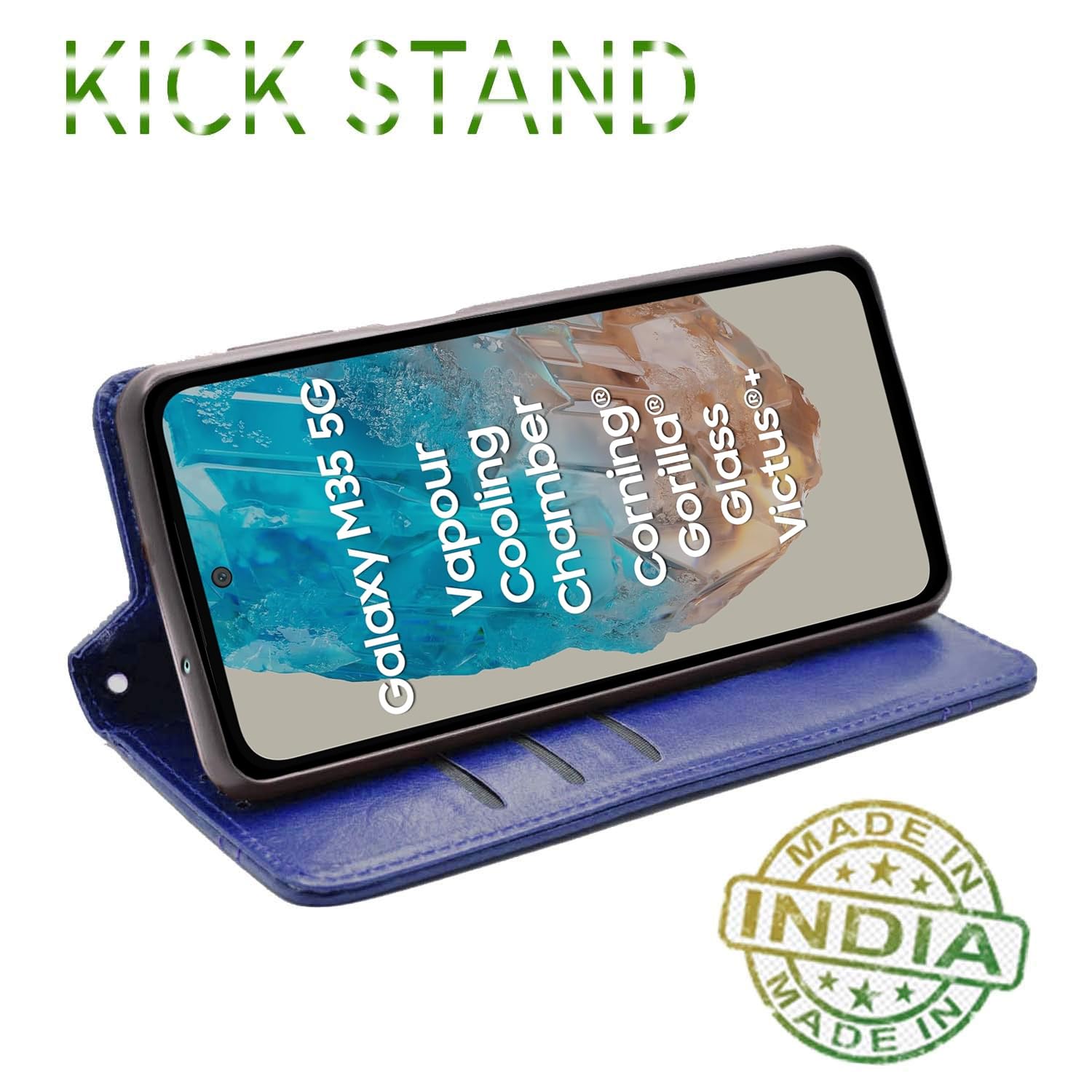 Pikkme blue mobile flip cover for Samsung M35 5G – photo 4