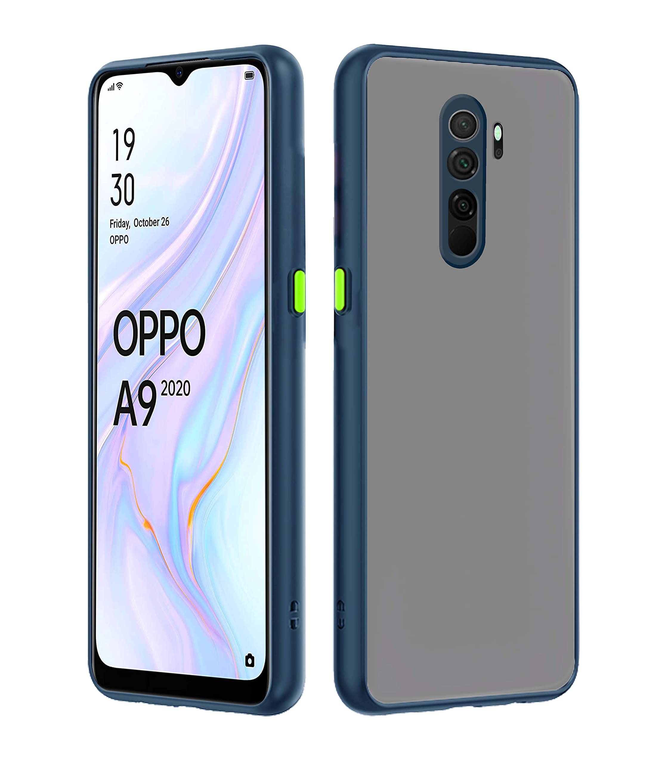 Pikkme blue Hybrid mobile cover for Oppo A5 2020/A9 2020