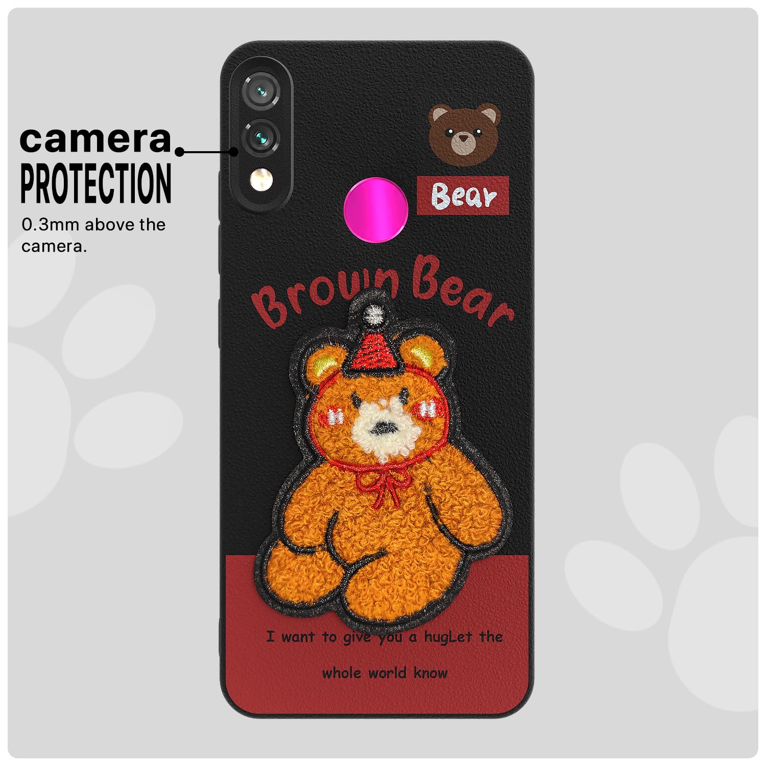 Redmi Note 7 Pro/Note 7/Note 7s Plush Patch mobile cover in cherry by Pikkme – photo 6