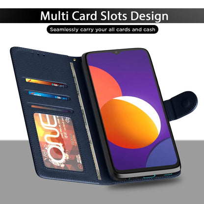 Pikkme Samsung Galaxy M32 4G / M32 Prime / F22 4G Flip Cover (Blue)